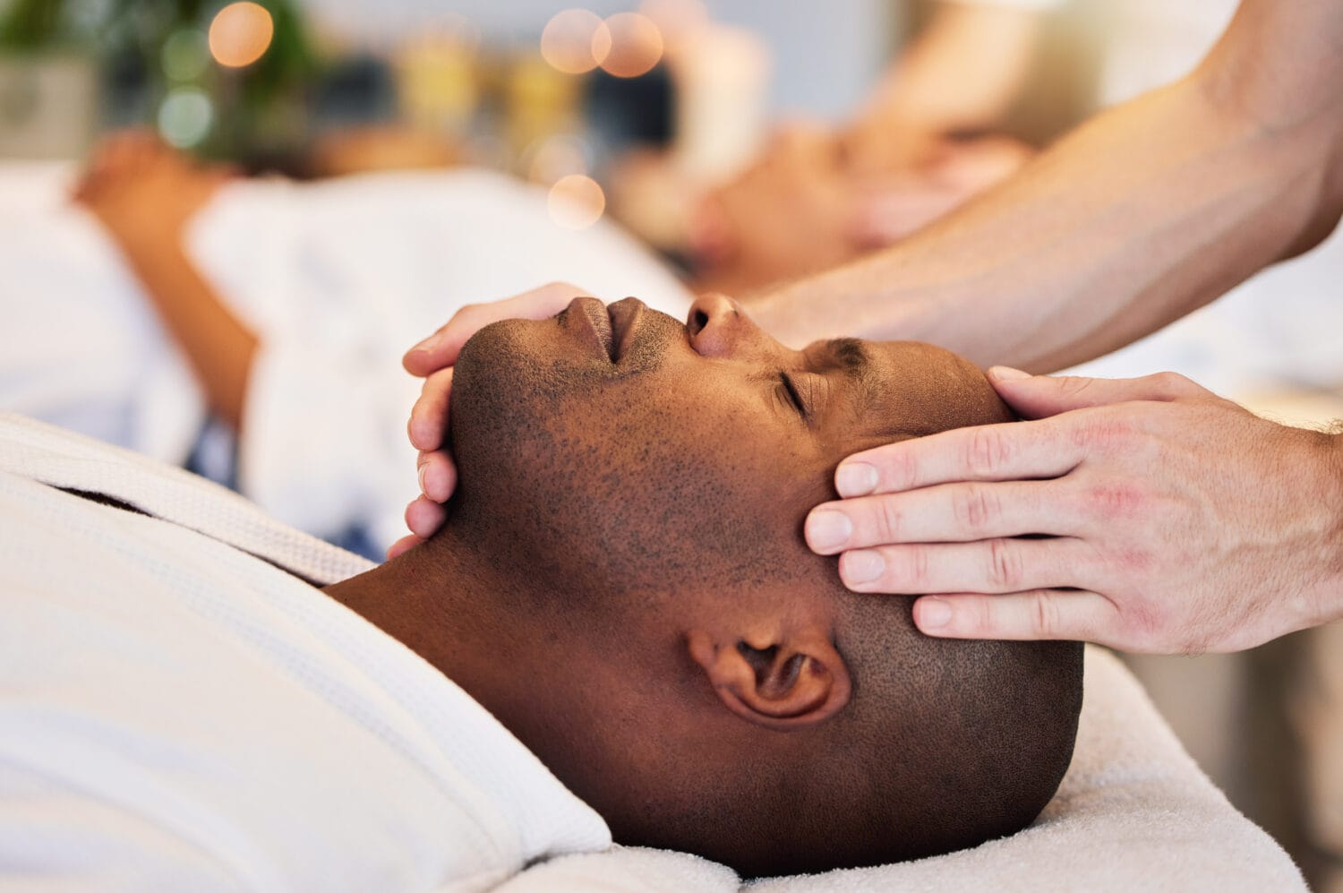 massage sleeping and face of a black man at a spa 2023 11 27 04 55 10 utc | Medical Massage of Tulsa